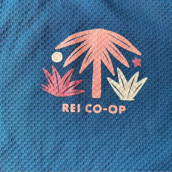 REI Long Sleeve Shirt Sun Protect Girls Large 14/16 Blue Top Active Hiking UPF - Picture 2 of 9